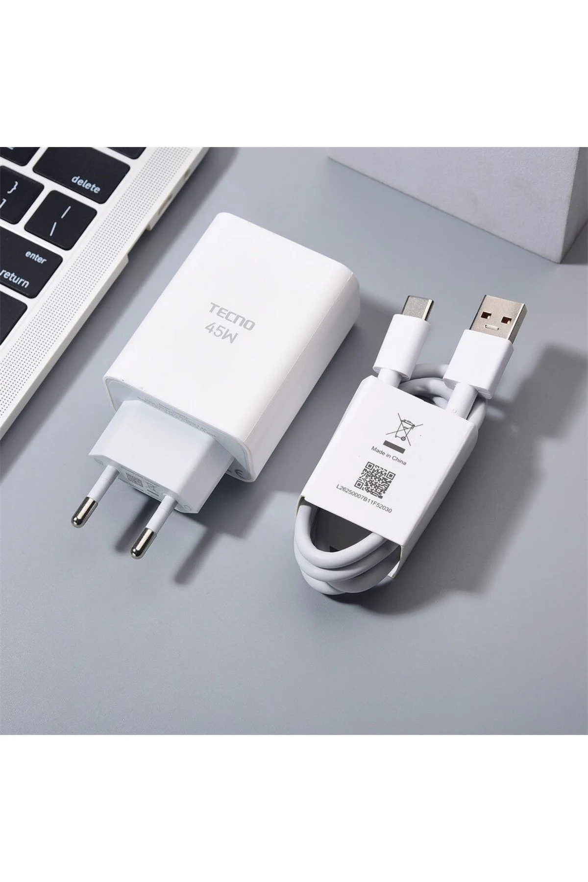 Orijinal 45 Watt Tecno Şarj Aleti Type c